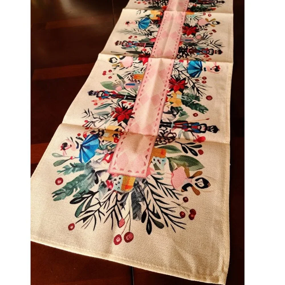 Nutcracker Table Runner Halloween Decor Decorative Cloth Holiday Decoration 72